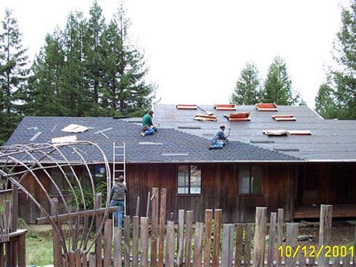 Adding shingles to a stripped wood roof